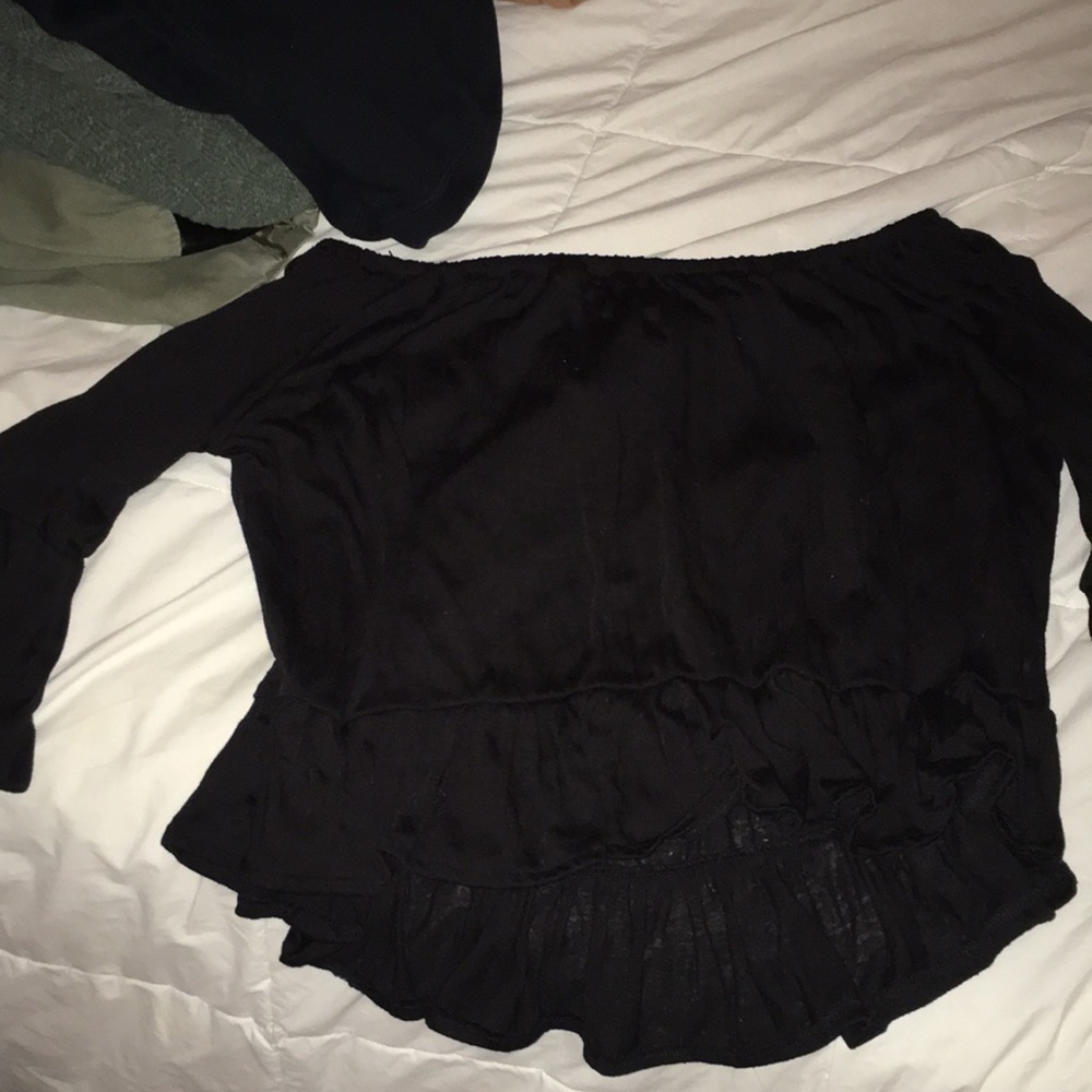 Off the shoulder black top